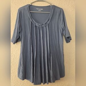 Soft Surrondings Blue Pleated Women's Top